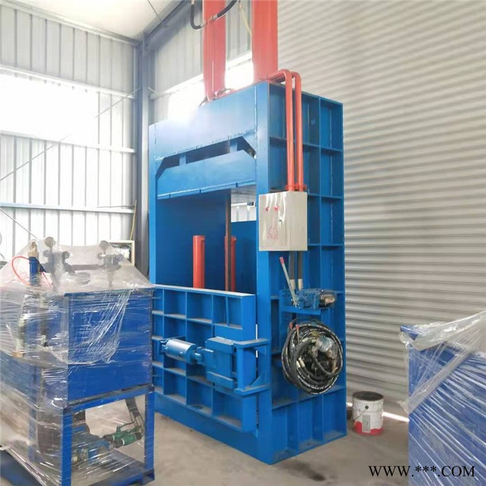 亨顺 半自动废纸箱打捆机 铝板压块机 废品薄膜液压打包机图2
