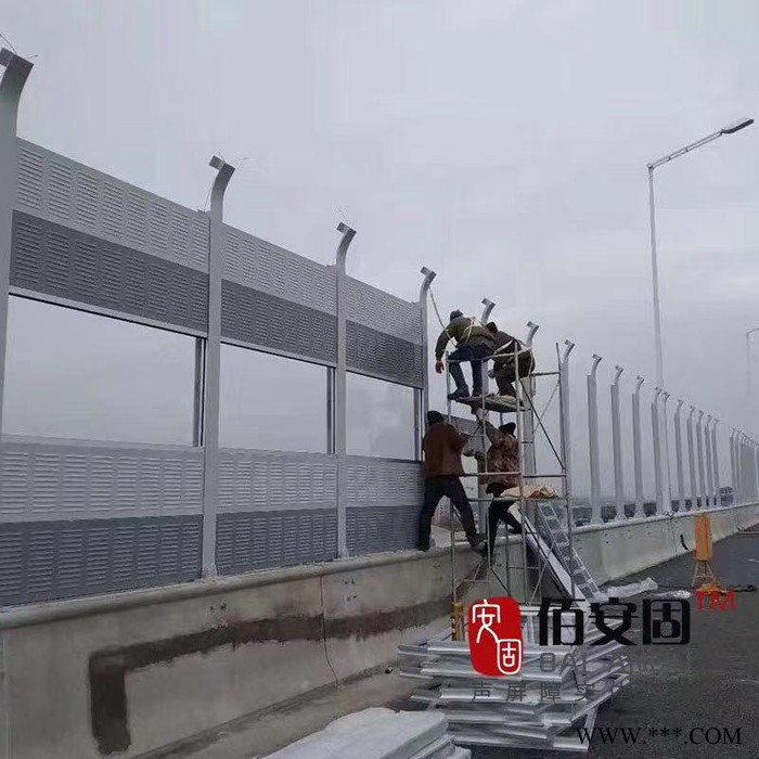 信德 公路隔音墙 公路泡沫铝板声屏障 隔音墙厂家 百叶孔 微孔 可定做图3