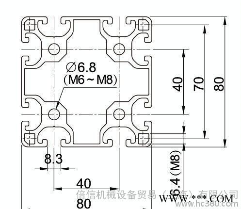 P8 80 x 80S L 工业铝型材 流水线铝型材 输送设图3