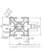 50*50重型铝型材　5050流水线型材　框架自动化鱼缸铝型材加工 5050工业铝型材图1