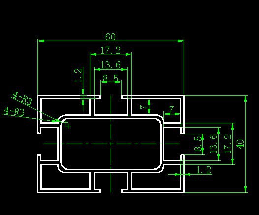 4060铝型材 工业铝型材 重型铝合金导轨框架型材铝方管流水线型材图2
