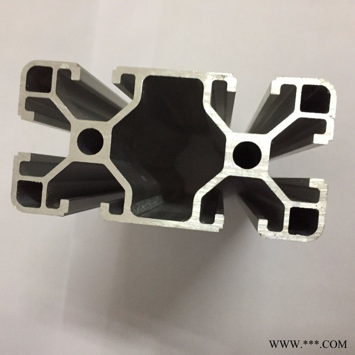 韵吉铝业6063 铝合金工业型材散热器铝型材流水线铝方管图6