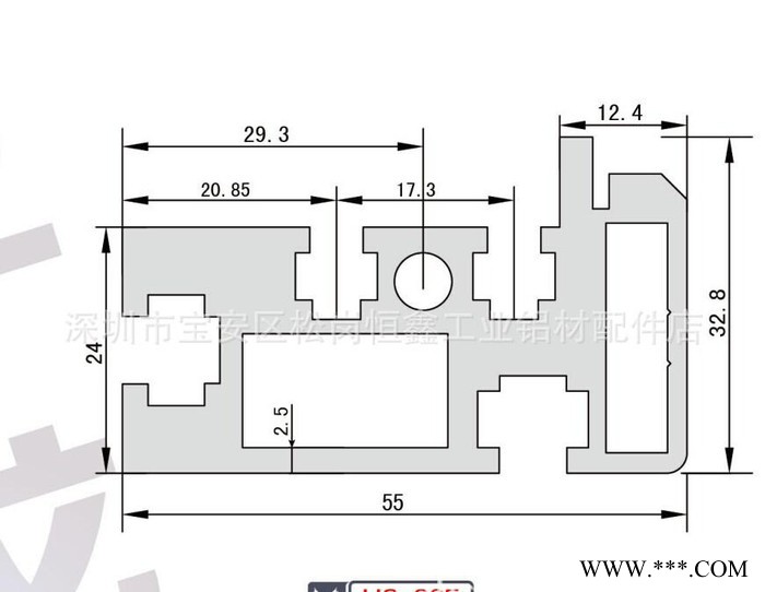 接驳台铝型材 导轨铝型材图2
