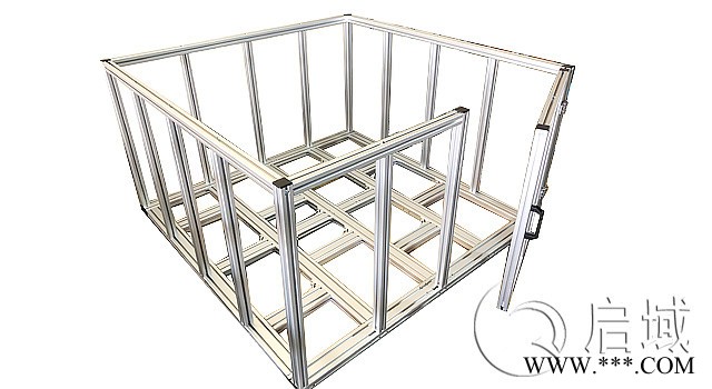 工业铝型材山东设备防护栏定制设计-启域铝型材图5