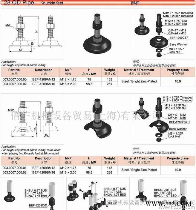 工业铝型材配件 线棒 脚杯图2