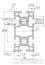 4590铝型材 流水线非标设备框架型材 重型机械框架深加工 铝型材4545图3
