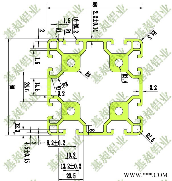供应设备框架铝型材80160、80120、9090、100100工业铝型材图3