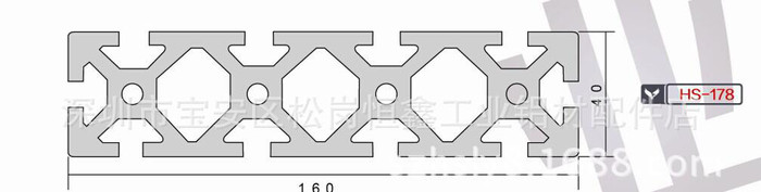 深圳工业铝型材.40160加厚铝型材图1