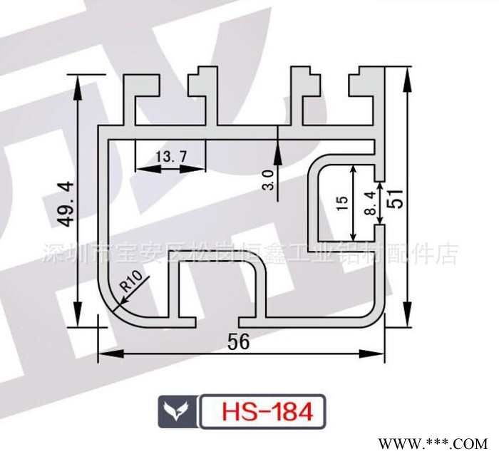 自动插件线铝型材.长期 深圳高质量工业铝型材图1