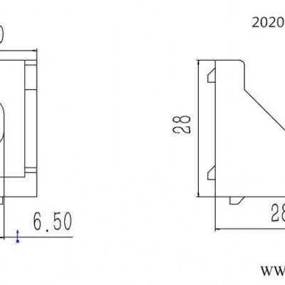 2020角码 角件 工业铝型材专用直角连接件 2020角件，角码100只