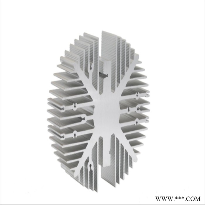 厂家定制6063太阳花圆形散热器工业铝型材 深加工及阳极氧化图7