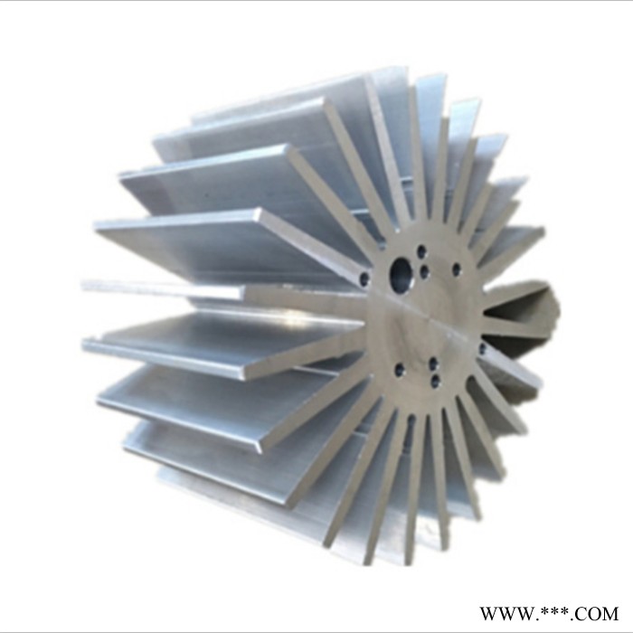 厂家定制6063太阳花圆形散热器工业铝型材 深加工及阳极氧化图5
