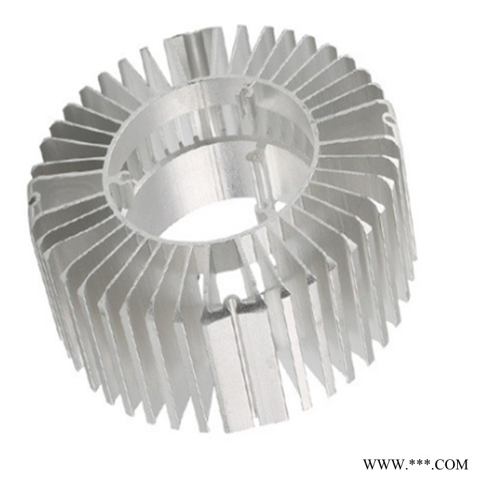 厂家定制6063太阳花圆形散热器工业铝型材 深加工及阳极氧化图3