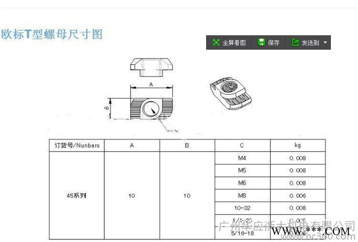 工业铝合金型材配件 2020、3030、4040、4545 T型螺母 铝型材图2