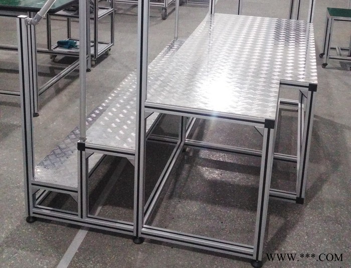 铝合金防滑踏步平台工业库房爬梯凳登高操作工作踏台 登高梯铝合金工业梯子铝型材登高梯加工图2