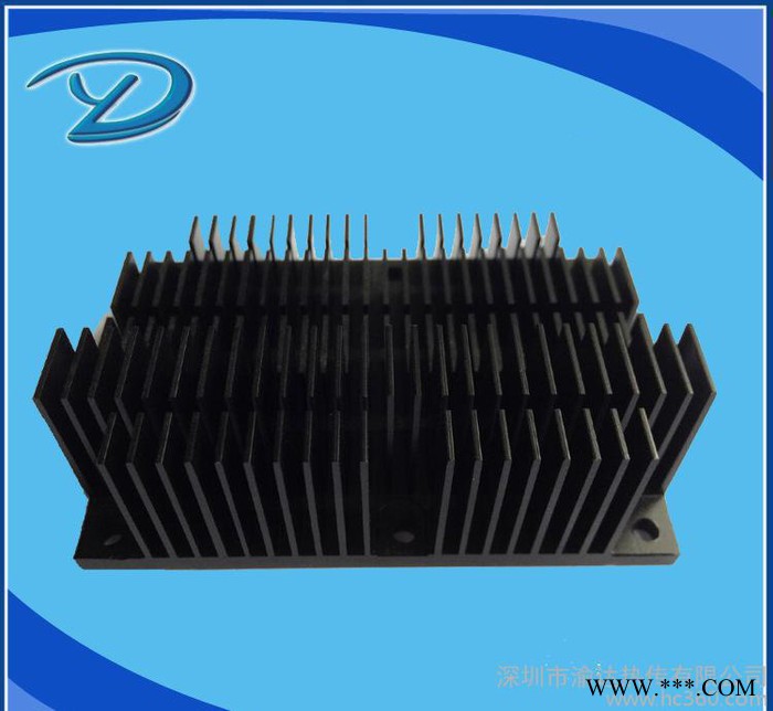 直销散热片 高密齿工业挤压散热片 固态功放铝型材散热器图3