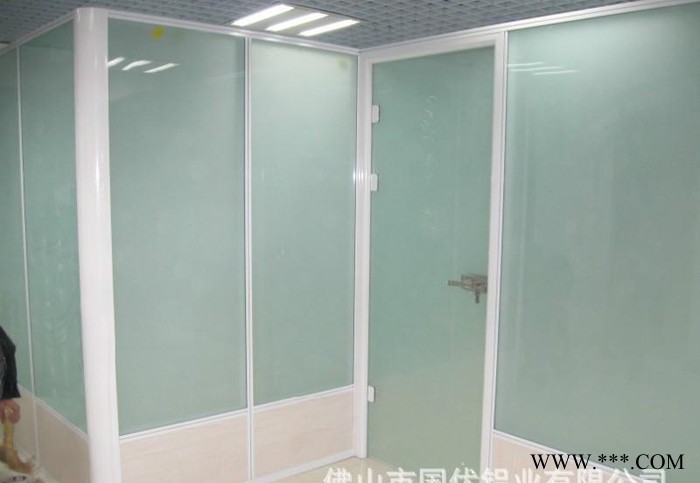 办公室玻璃隔断、铝合金高隔断、单玻高隔间铝型材83钢铝系列图2