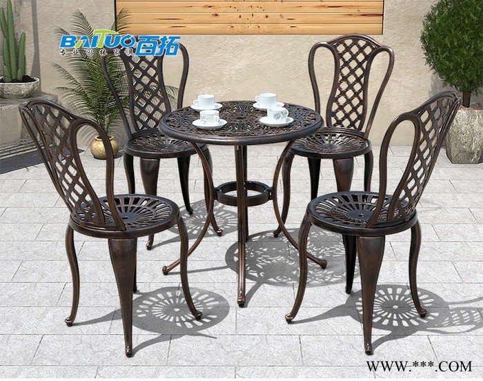 佛山户外铝铸桌椅装饰图5