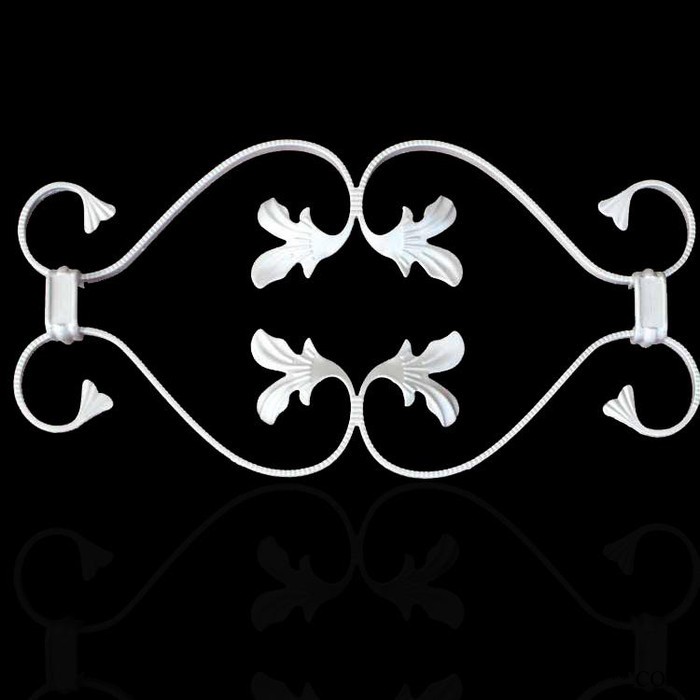 锌钢护栏配件铝铸花 HL-007双瓶内四叶图4