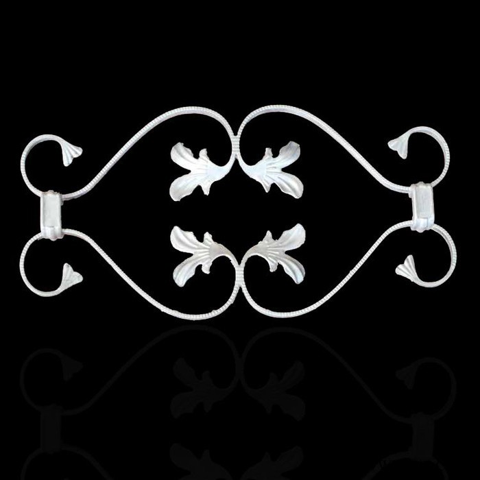 锌钢护栏配件铝铸花 HL-007双瓶内四叶图2