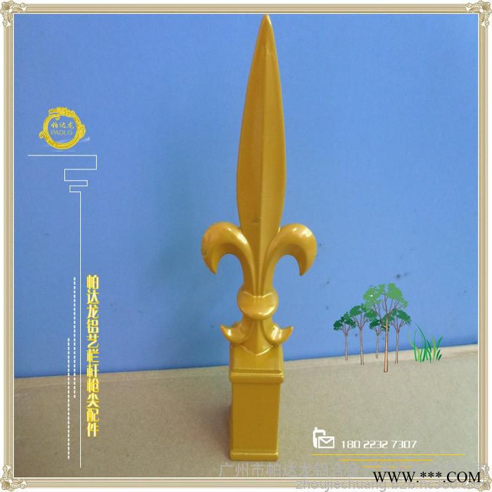 厂家供应铝合金围墙栅栏枪尖压铸护栏配件 铝艺栏杆砂铸装饰件工图3