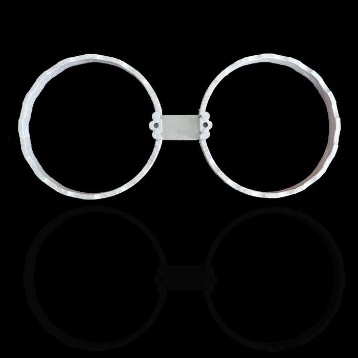 厂家供应庭院护栏配件铝铸花HL-028双环图3