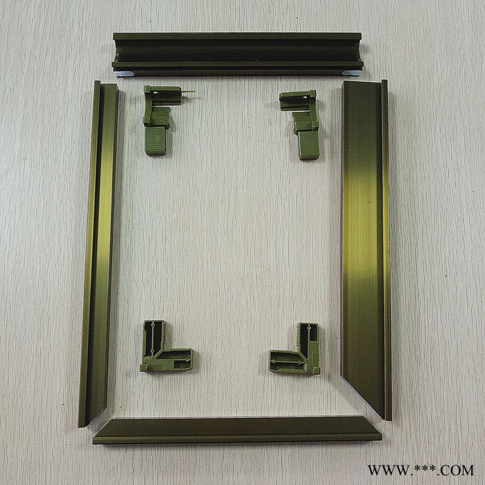 铝合金橱柜门铝型材韵吉现货直销晶钢门铝材图3