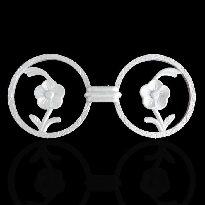 厂家供应庭院护栏配件铝铸花,双环花批发图2