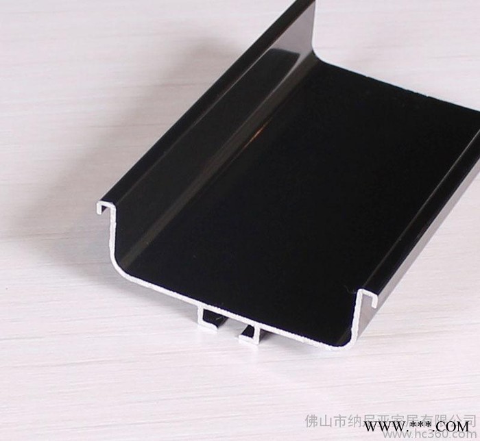 新款亮灰色铝合金免拉手 地柜门板U型拉手 生产家具橱柜铝材图2