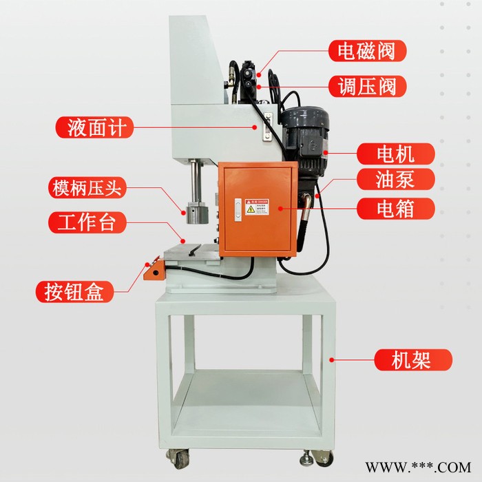 益启**】YQG桌上式弓形油压机3 5 10T液压分切机 台式小型冲断机裁断机单臂油压冲床图5