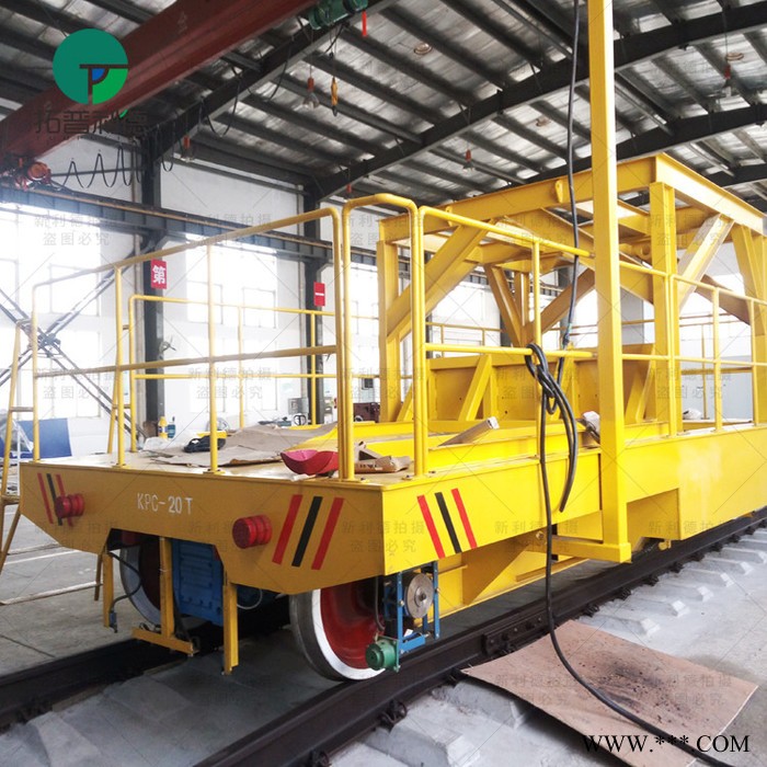 新利德搬运冷轧轨道平车 滑触线供电导轨小车图2