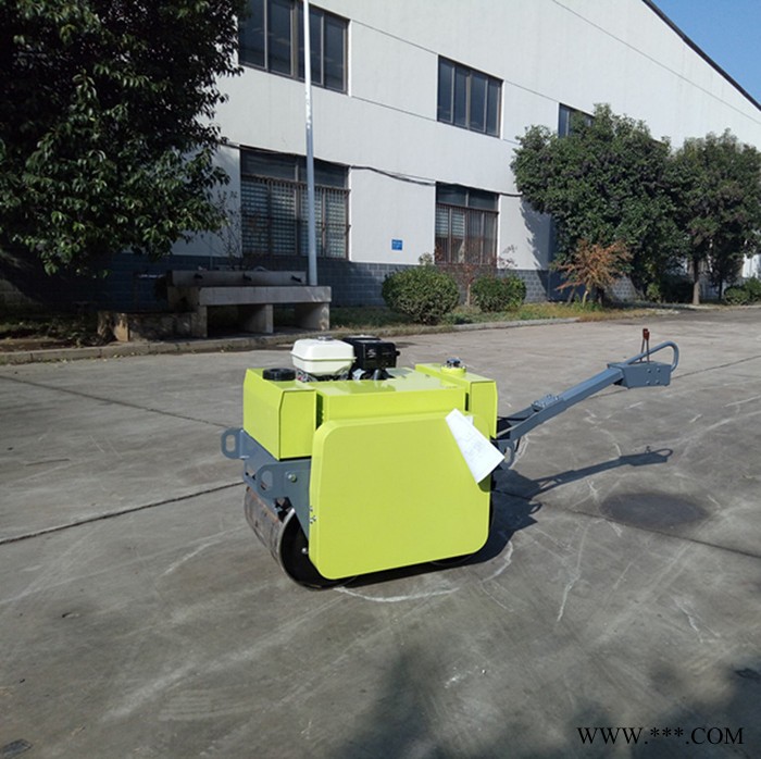 手扶压路机回填土沟槽振动碾压实机 60公分钢轮水冷轧道机 振动碾轧道机图2