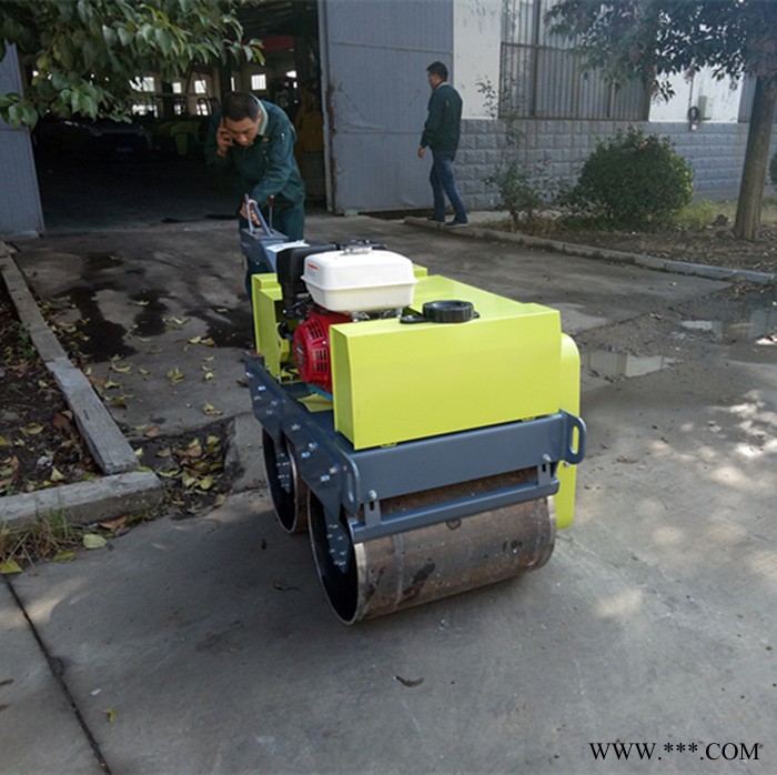手扶压路机回填土沟槽振动碾压实机 60公分钢轮水冷轧道机 振动碾轧道机图3