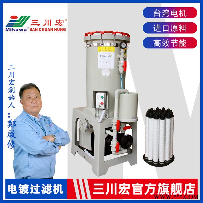 滤芯锁螺式电镀过滤机,三川宏电镀过滤设备CB2018KDN5032自吸泵驱动抗腐蚀耐酸滤芯锁螺式电镀过滤机图2