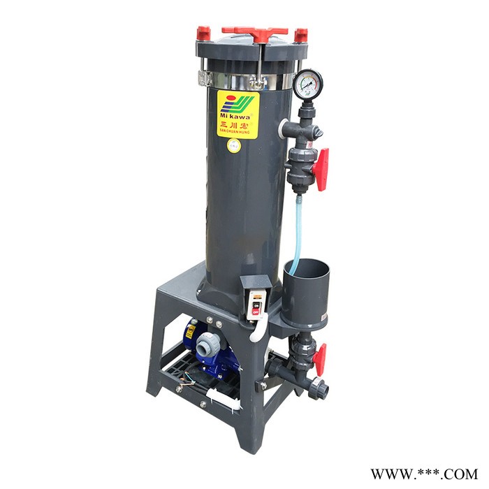 台湾三川宏CB2006电镀用耐腐蚀三价六价镀铬液过滤器电镀过滤机 铬酸过滤机图2