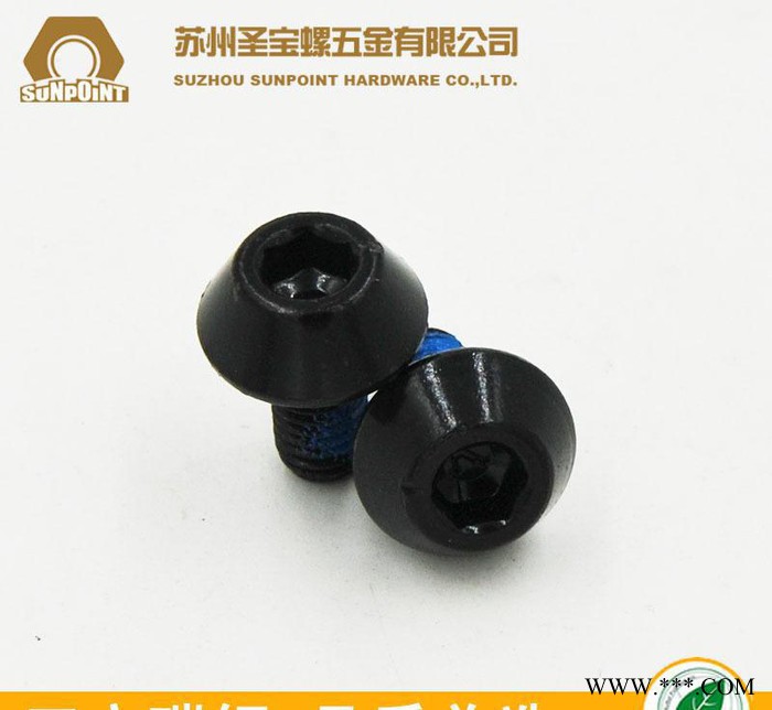 非标定制 碳钢对锁螺丝公钉 M6*12 电泳发黑 耐落防松 螺丝电泳图3