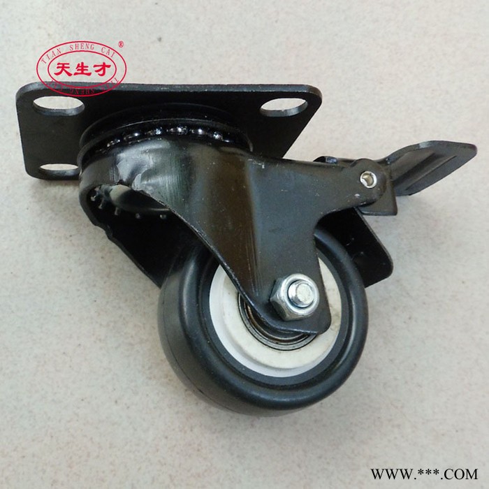 金钻刹车脚轮@电泳金钻刹车脚轮@1.5寸电泳金钻刹车脚轮图3