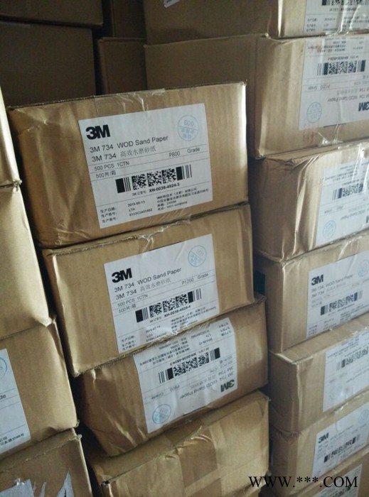 供应3M734水砂纸/汽车电泳漆或中途漆的缺陷修补砂纸400-1200目图4