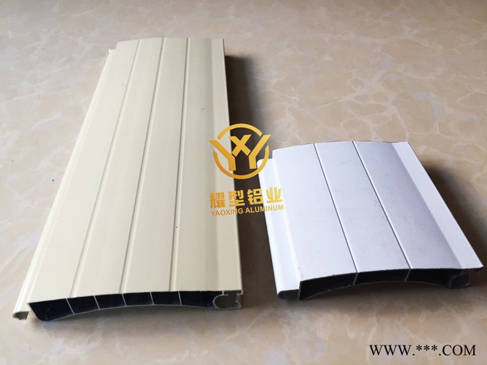 耀型铝业 铝材 卷闸门片 卷帘门 定制加工生产 电泳香槟氧化银白 喷涂木纹 紫铜图7