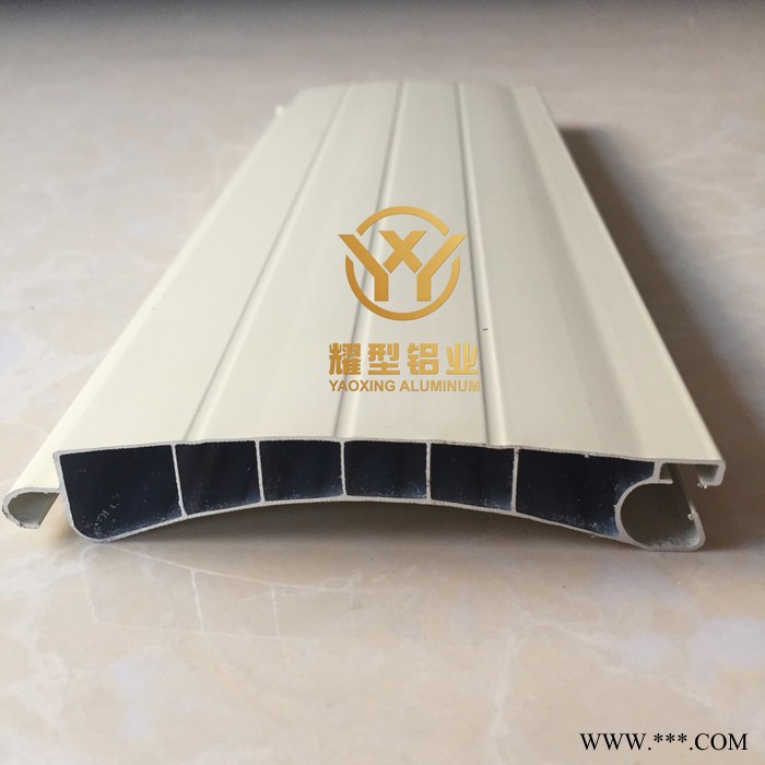 耀型铝业 铝材 卷闸门片 卷帘门 定制加工生产 电泳香槟氧化银白 喷涂木纹 紫铜图4