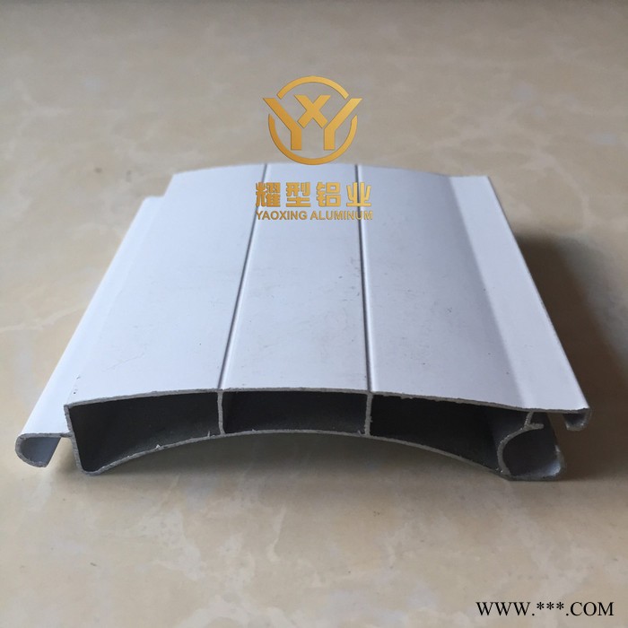耀型铝业 铝材 卷闸门片 卷帘门 定制加工生产 电泳香槟氧化银白 喷涂木纹 紫铜图6