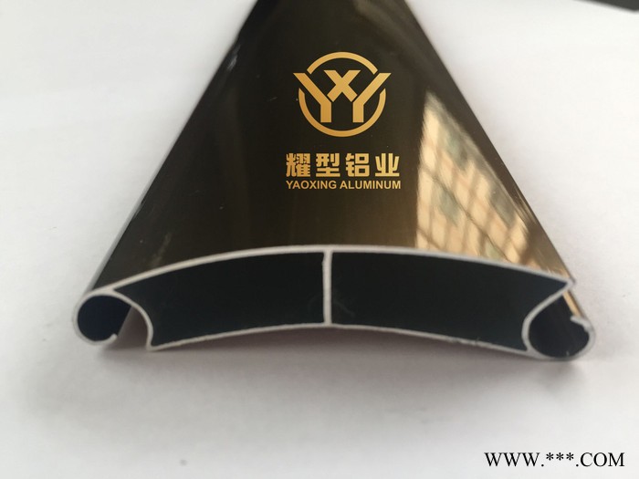 耀型铝业 铝材 卷闸门片 卷帘门 定制加工生产 电泳香槟氧化银白 喷涂木纹 紫铜图5