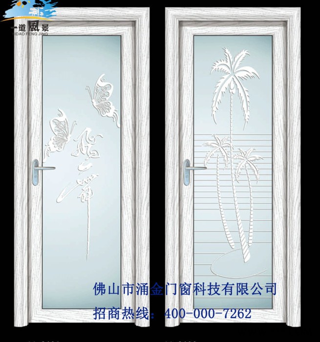 **** 电泳香槟平开门 拉丝平开门 衣柜平开门图2