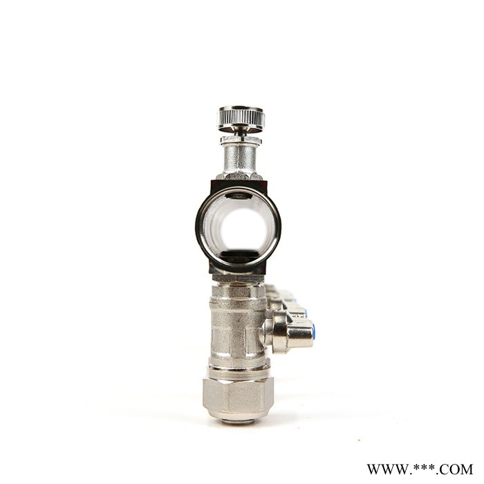 地热分水器 铜电镀大流量分水器 地暖分水器双阀铜镀连体分水器图4