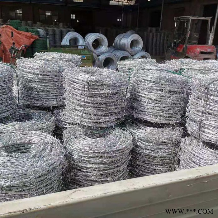 千聚防护刺绳 防盗刺绳 电镀锌刺绳 正反拧铁丝刺绳 双股刺绳图5