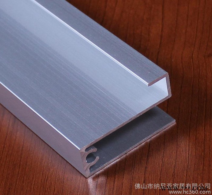 佛山生产衣柜推拉门配套铝型材 电泳银白 平移门边框铝材图3