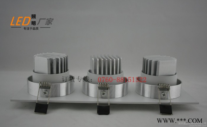 批发 5W 10W 15W 喷白色电泳白  COB方形天花射灯 一二三头图3