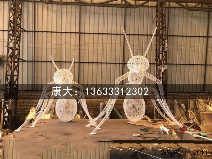 康大雕塑不锈钢厂家定制金属镜面电镀动物蚂蚁雕塑户外昆虫摆件旅游区