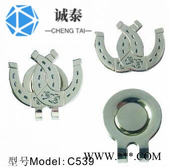 定制电镀高尔夫球夹,创意金属帽夹制作,诚泰制作磁性铁帽夹厂图2