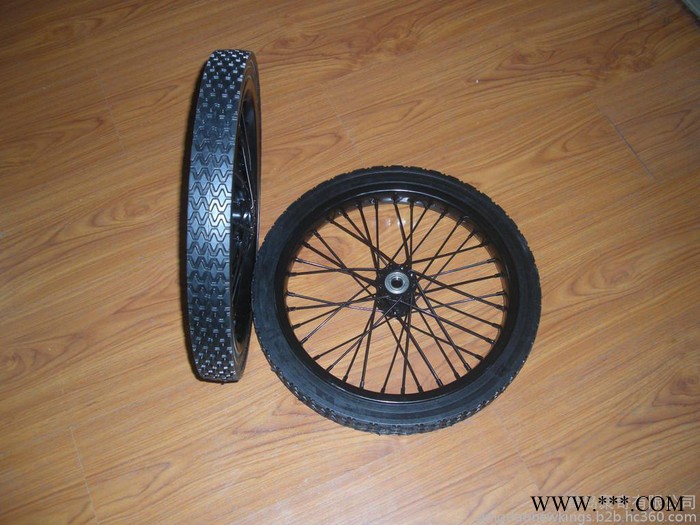 **:16x1.75出口钢圈轮子 电泳黑色辐条圈 空心橡胶轮 实心橡胶轮图4